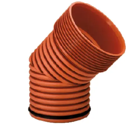 Коліно ПП гофроване IPlast SN8 400/45